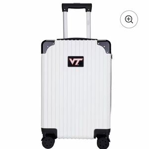 White Rolling Suitcase Virginia Tech